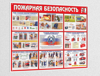 Стенд пожарная безопасность (1200х1000мм, пластик 3мм,) - Охрана труда на строительных площадках - Стенды для строительства - Магазин охраны труда ohranatruda-shop.ru